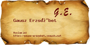 Gausz Erzsébet névjegykártya