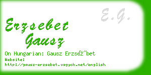 erzsebet gausz business card